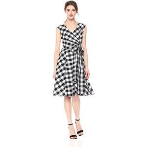 Calvin Klein Buffalo Check (Gingham) Wrap Dress